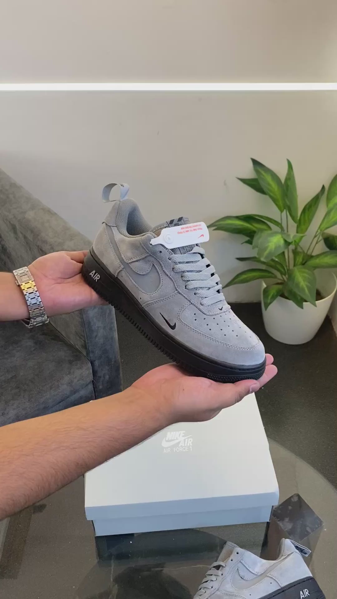 Nike Airforce 1 07 Cool Grey Reflective