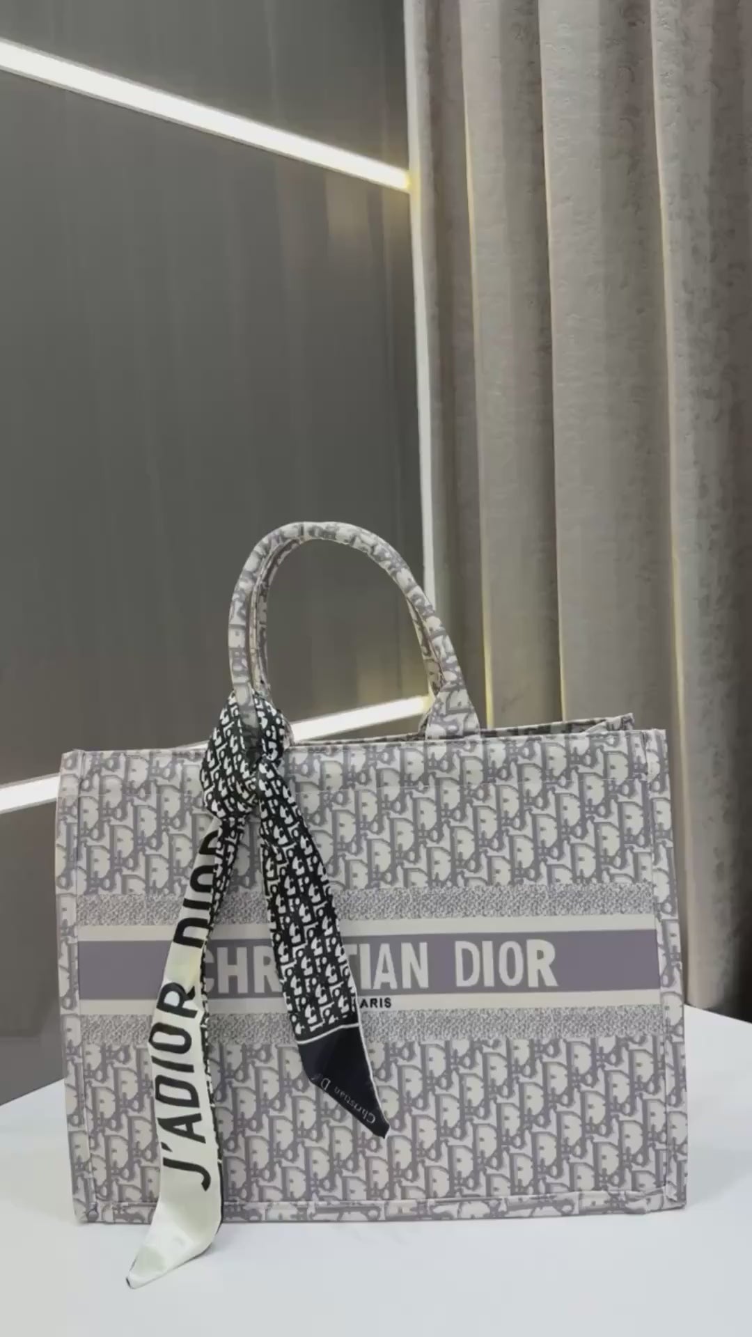 CD  GREY MONOGRAM ZIPPER